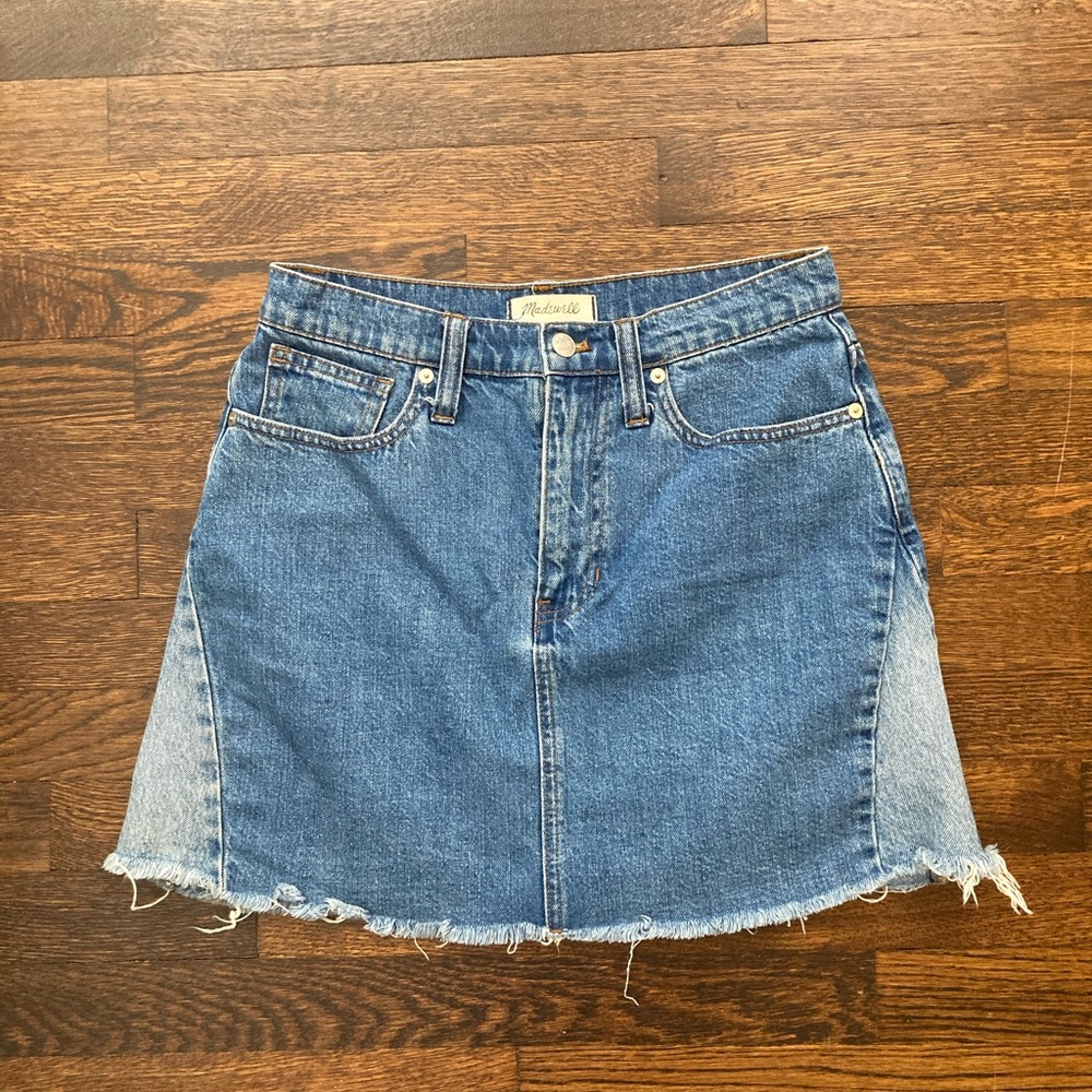 Madewell multi denim skirt